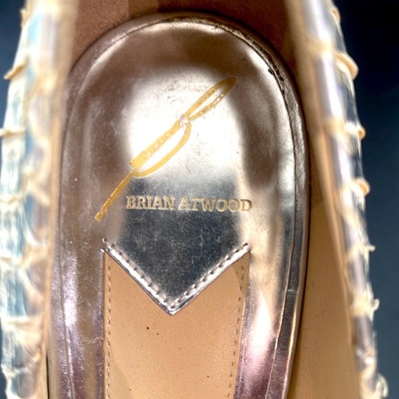 TOO SASSY!! Sz 9.5 Peeptoe snake skin platform heels!! - Picture 7 of 7